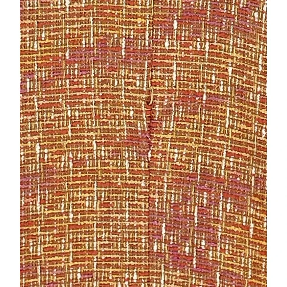 Coldwater Creek Womens‎ Blazer PM Petite Medium Tweed Orange Pink Textured